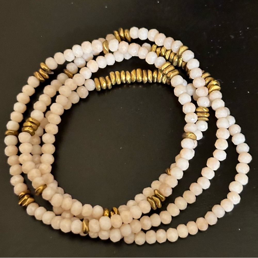 Pink and Gold Bracelets